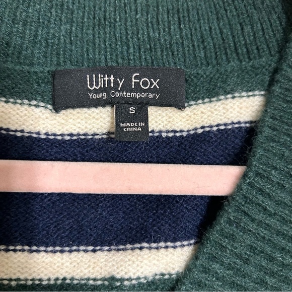 Witty Fox Women’s Striped Sleeveless Knit Vest Size S - Picture 2 of 5